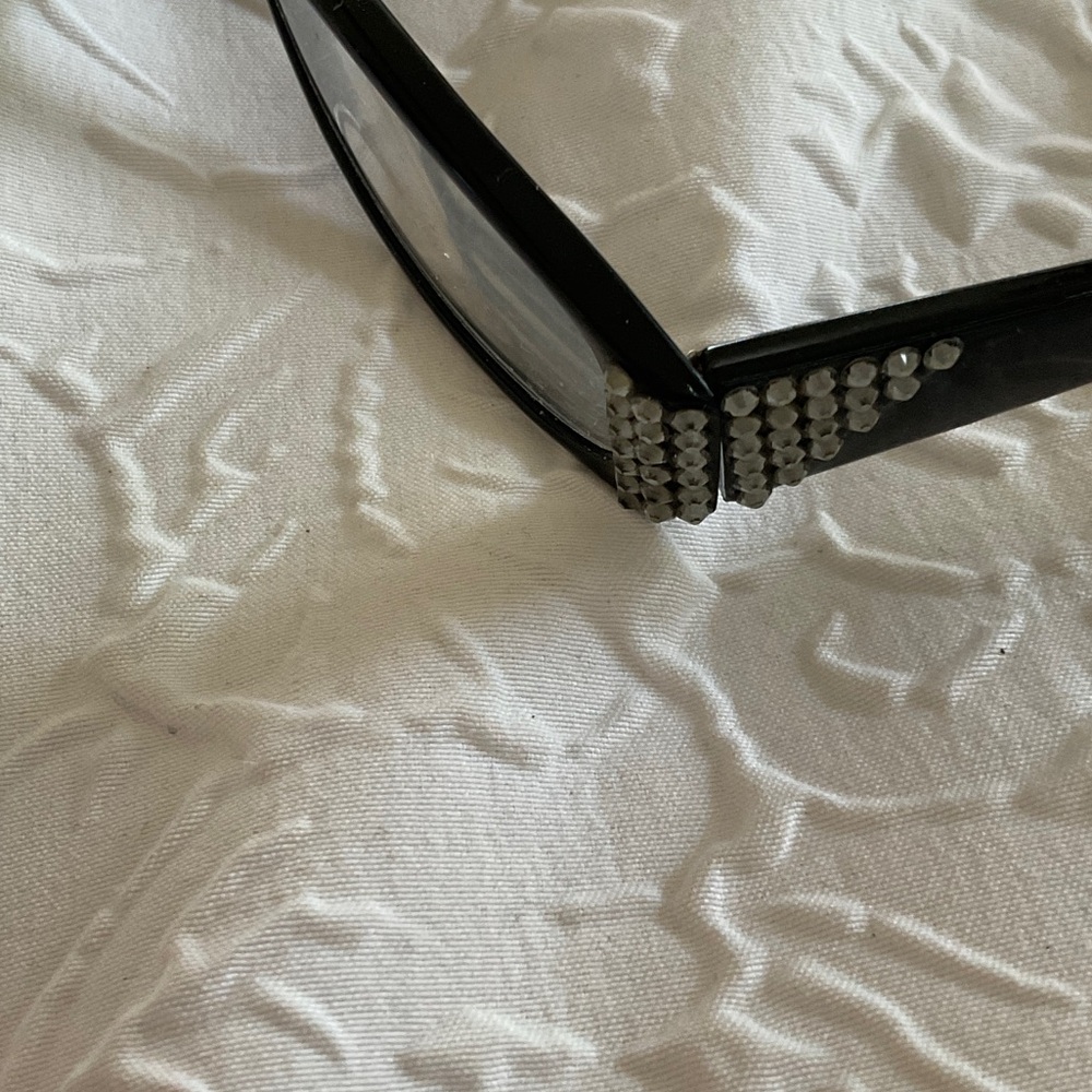 NEW JIMMY CRYSTAL SWAROVSKI 1.5 READERS GREY CRYSTALS BLACK FRAME - Picture 2 of 6